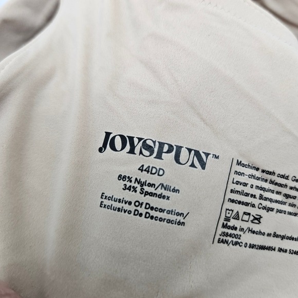 JOYSFUN 44DD Beige FF Modern T-Shirt Bra Underwire Full Coverage Adjustable - Picture 5 of 7